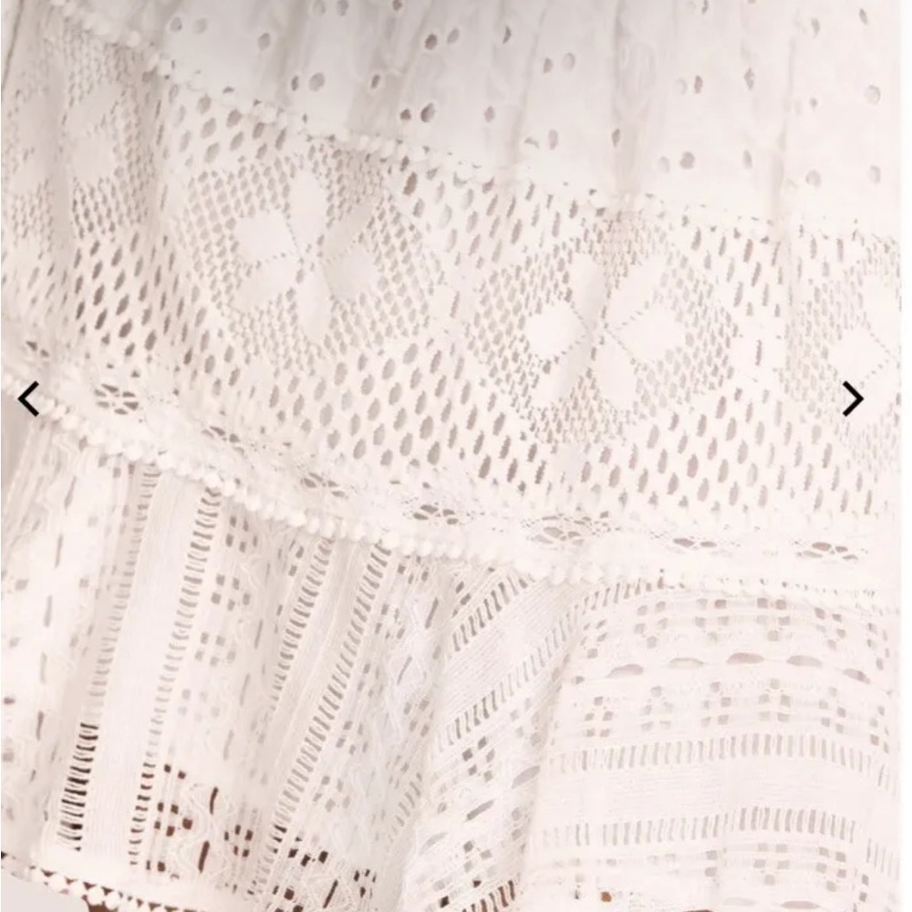 NWT Love Shack Fancy Diamond Skirt True White Size XS - Picture 2 of 4